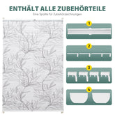 Sekey honeycomb pleated blind, no drilling required, blackout, roller blind with floral and leaf print, stylish pleated blind for windows